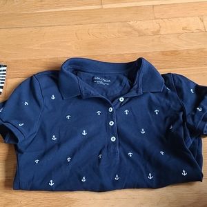 Nautica anchors short sleeve collared